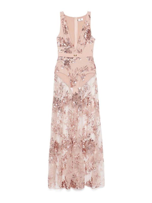 Elisabetta Franchi Maxi Robe - Couleur Chair