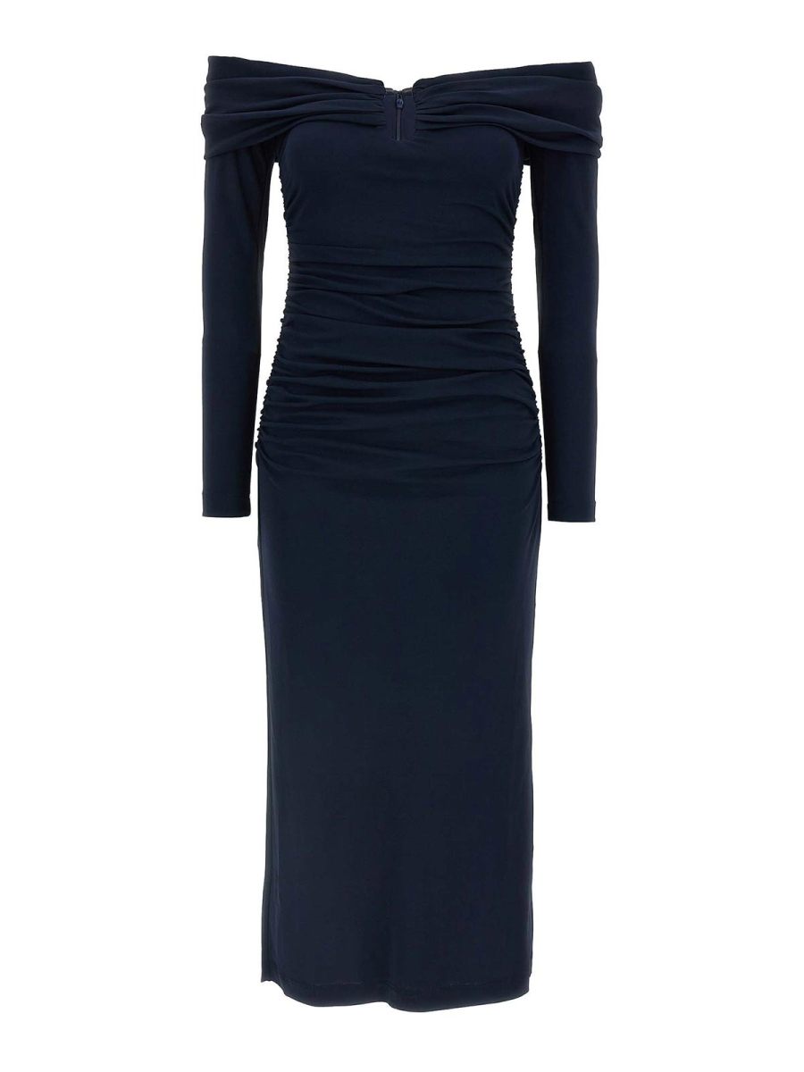 Carolina Herrera Robe Au Genou - Bleu