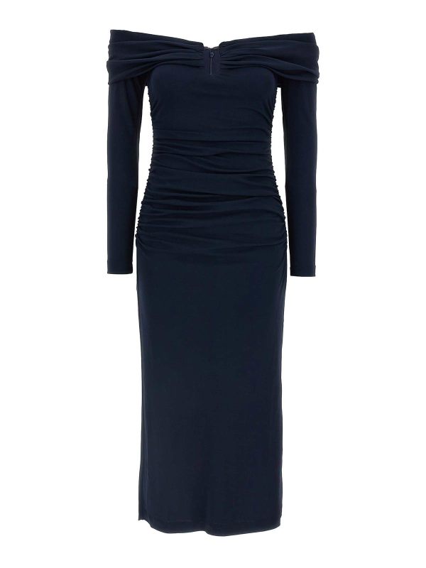 Carolina Herrera Robe Au Genou - Bleu