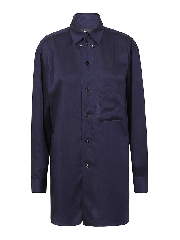 Yohji Yamamoto Chemise - Foncé Délavé