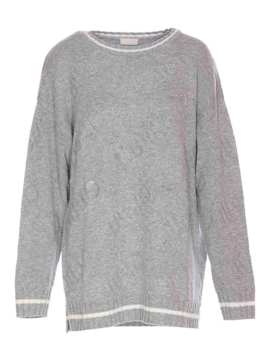 Liu Jo Pull Col Rond - Gris