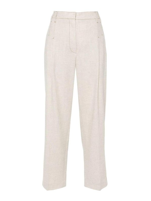 Brunello Cucinelli Pantalons Décontractés - Beige