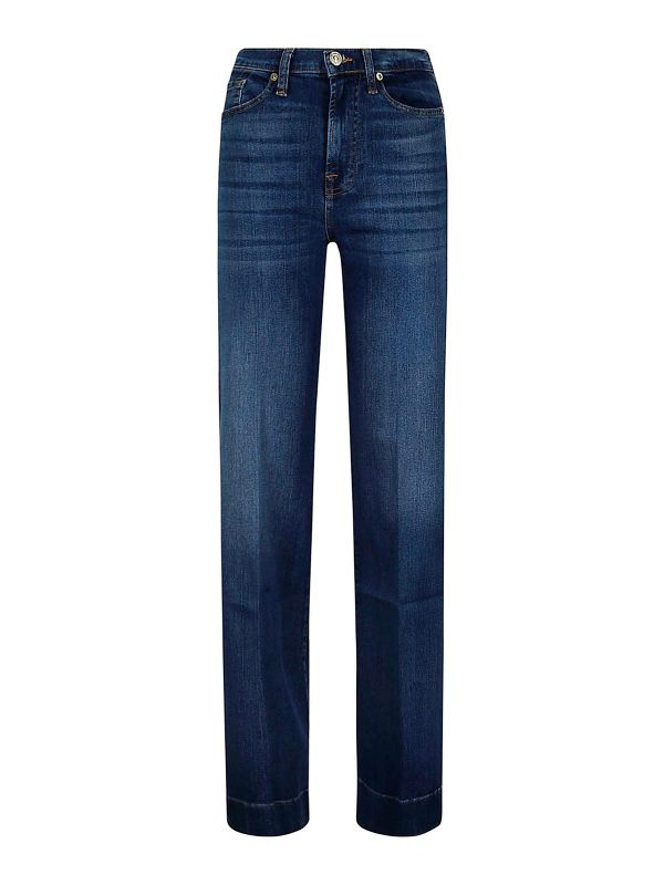 7 For All Mankind Jean Droit - Foncé Délavé