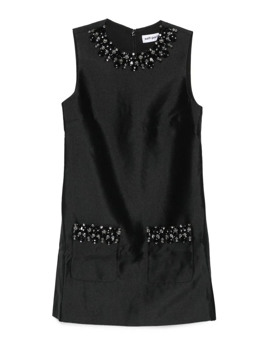 Self Portrait Robe Courte - Noir