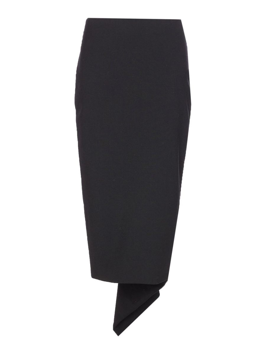 Thelatest Jupe Midi - Noir