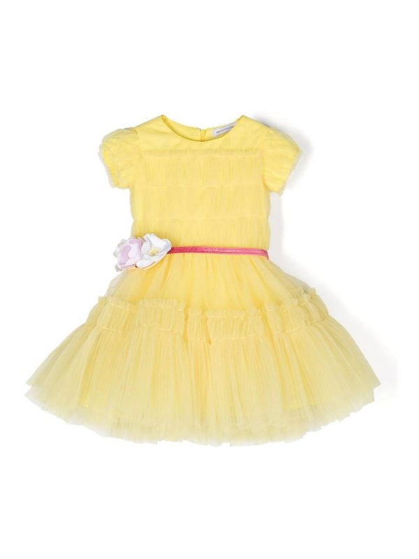 Monnalisa Robe Courte - Jaune Clair