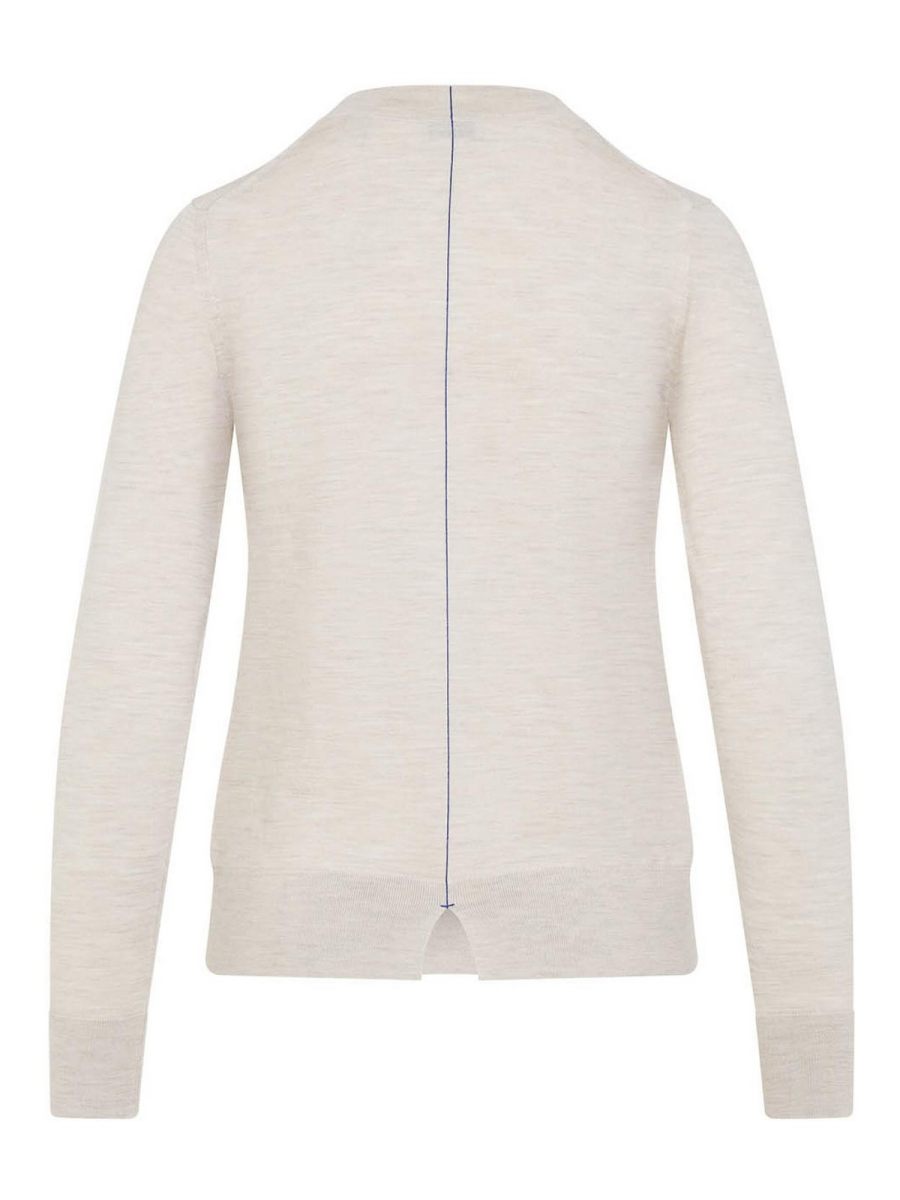 Burberry Pull Col Rond - Blanc