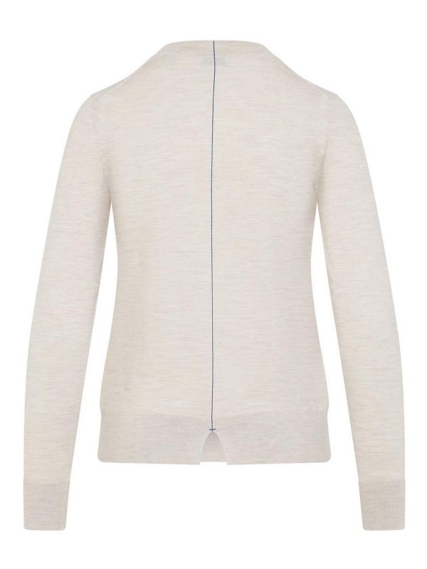 Burberry Pull Col Rond - Blanc