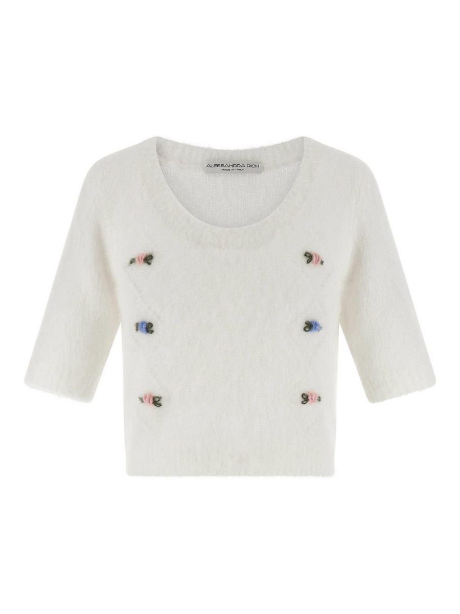 Alessandra Rich Cardigan - Blanc