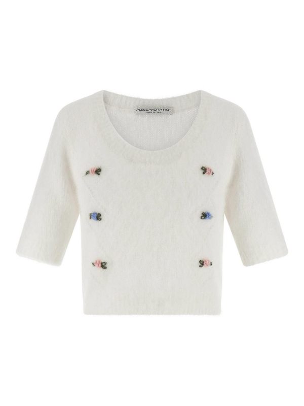 Alessandra Rich Cardigan - Blanc
