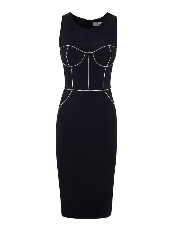 Elisabetta Franchi Robe Au Genou - Noir