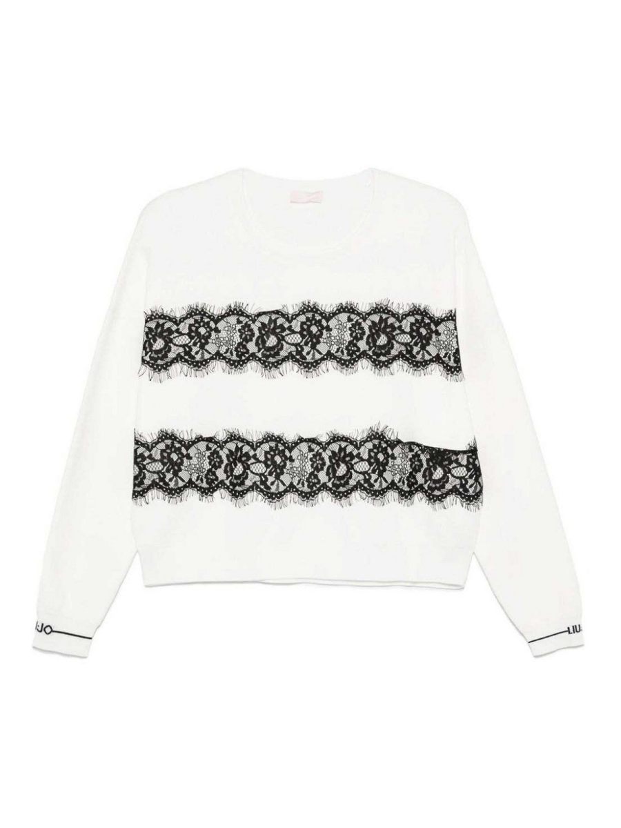 Liu Jo Pull Col Rond - Blanc