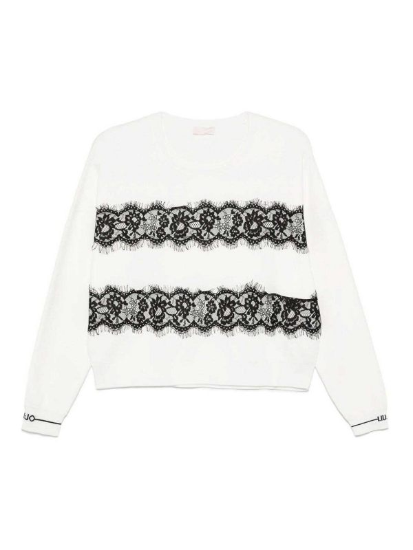 Liu Jo Pull Col Rond - Blanc