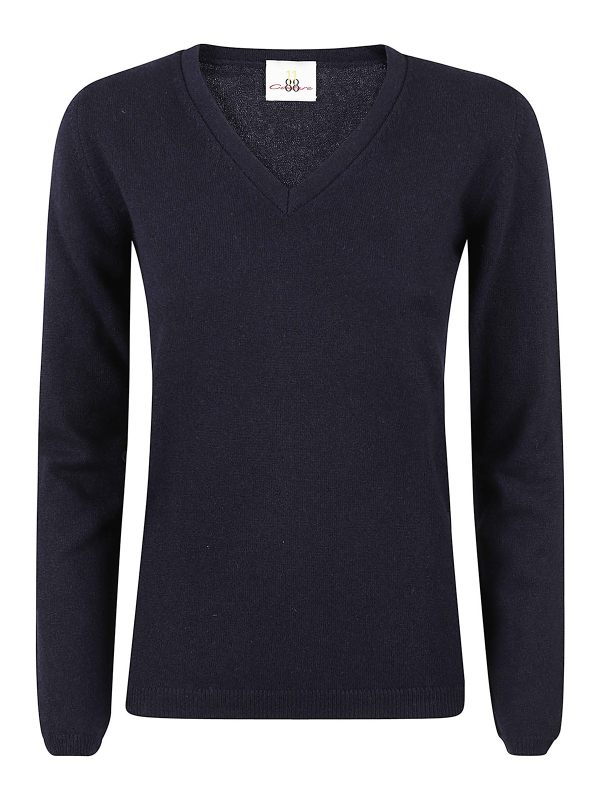 Eleven88 Pull À Col V - Bleu