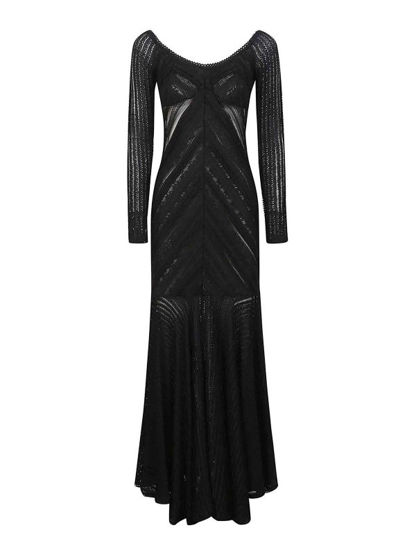 Charo Ruiz Robe Au Genou - Noir