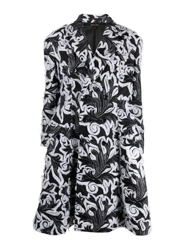 Comme Des Garcons Manteau Au Genou - Noir