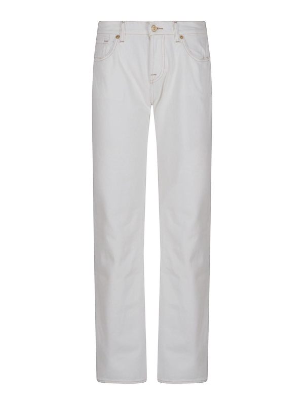 7 For All Mankind Jean Évasé - Blanc