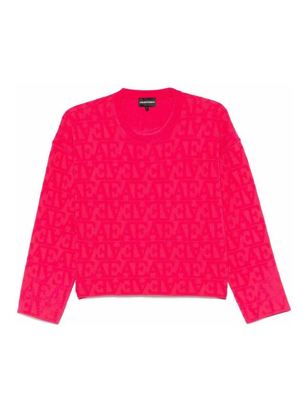 Emporio Armani Pull Col Rond - Rouge