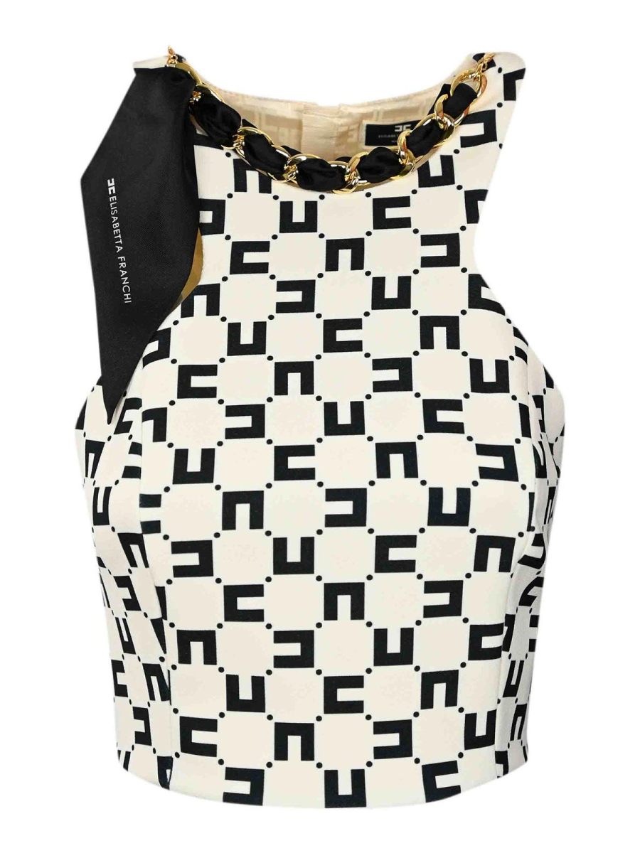 Elisabetta Franchi Top - Blanc