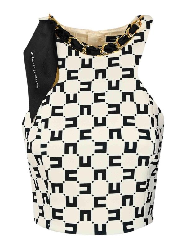 Elisabetta Franchi Top - Blanc