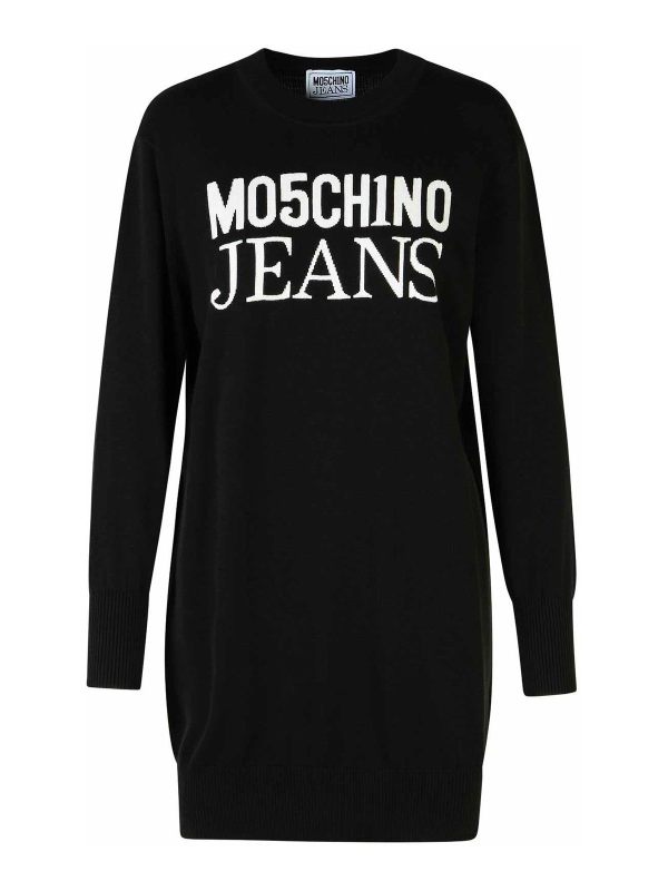 Moschino Jeans Robe Au Genou - Noir