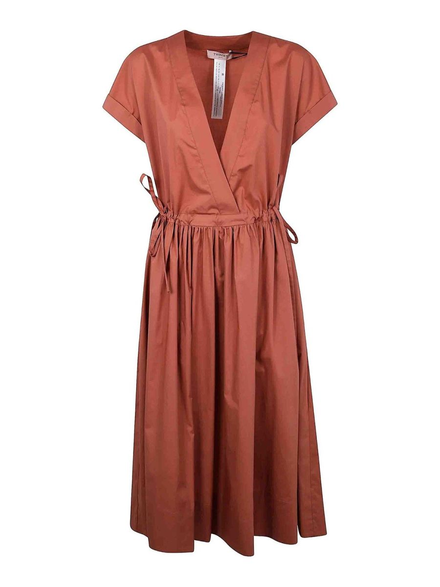 Twinset Robe Au Genou - Marron