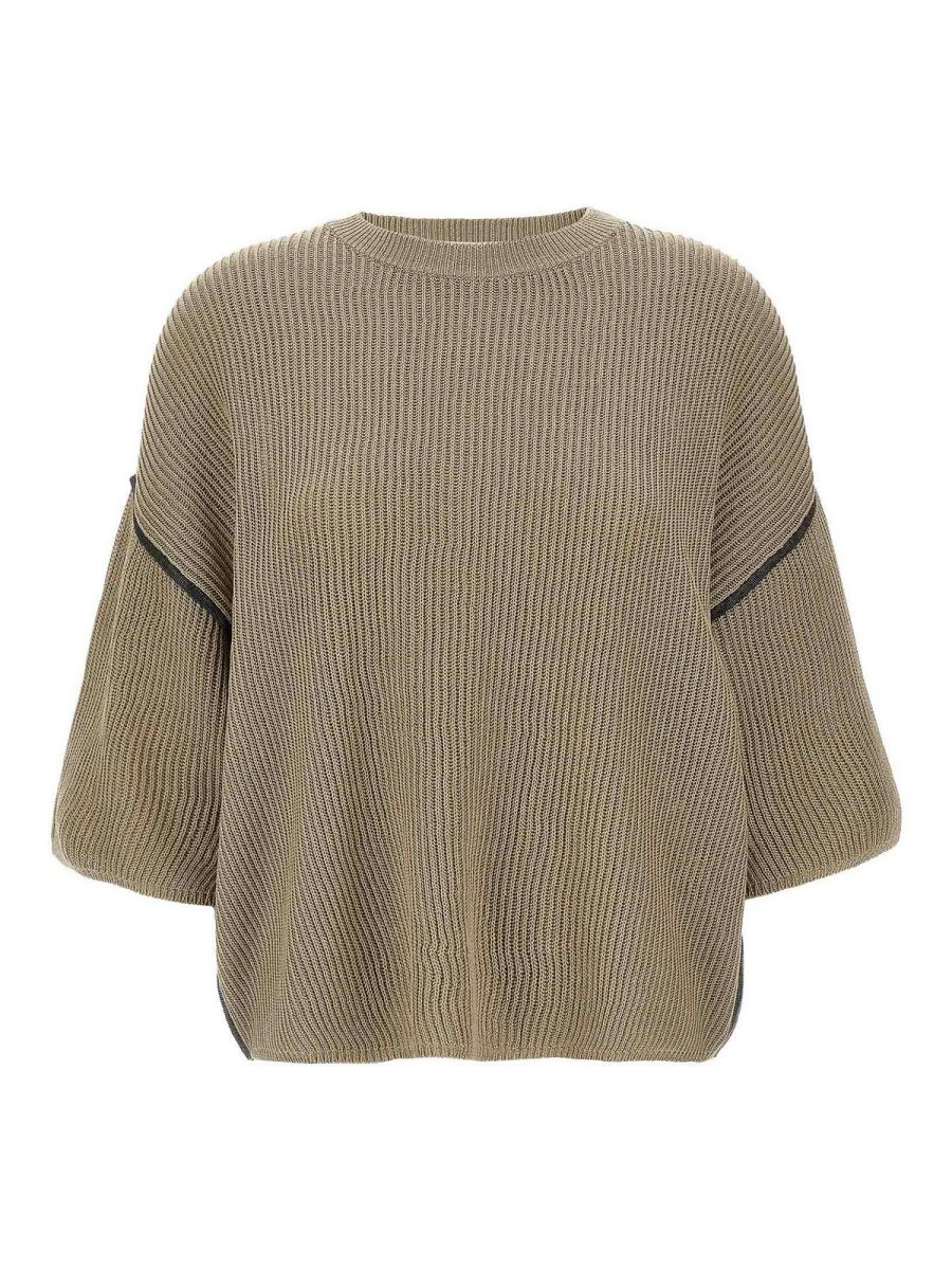 Brunello Cucinelli Pull Col Rond - Beige