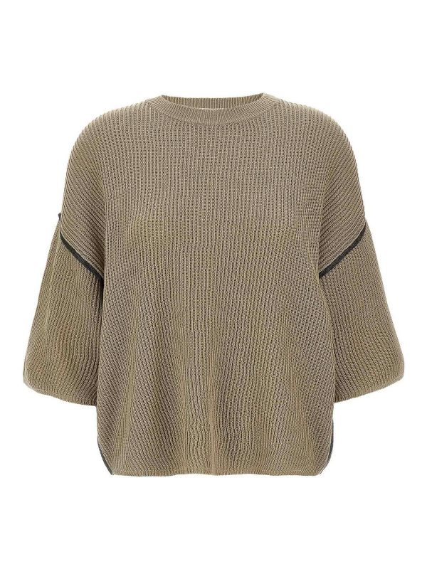 Brunello Cucinelli Pull Col Rond - Beige