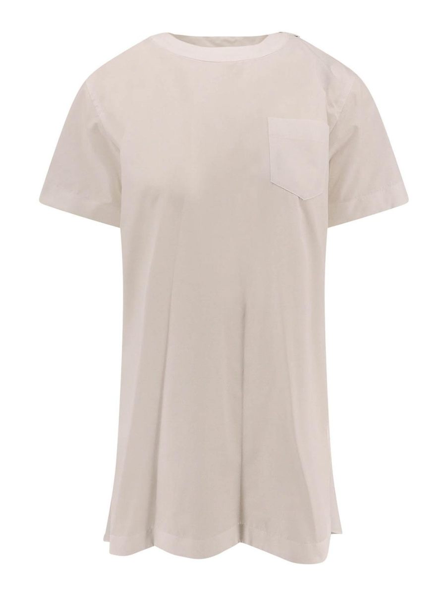 Sacai Robe Au Genou - Blanc