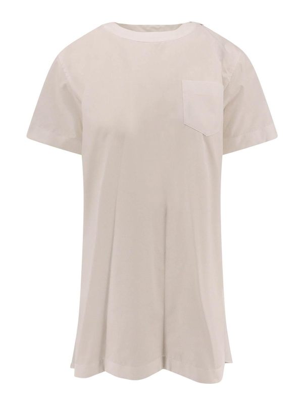 Sacai Robe Au Genou - Blanc