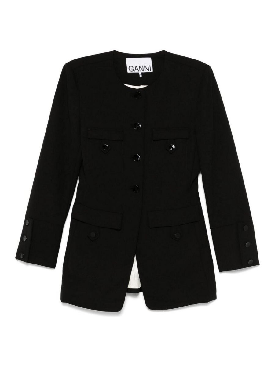 Ganni Veste En Jean - Noir