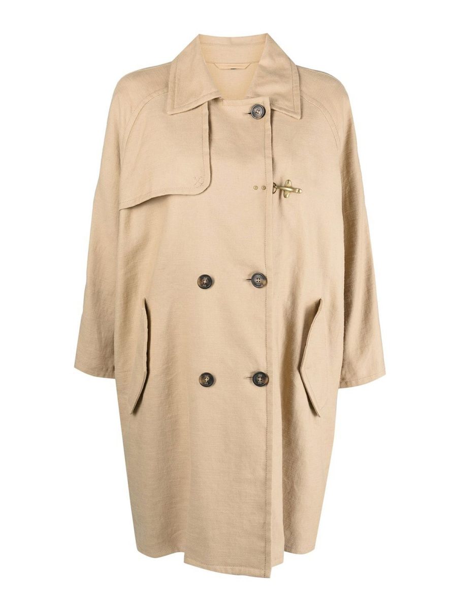 Fay Manteau Au Genou - Beige