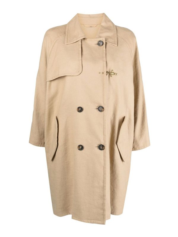 Fay Manteau Au Genou - Beige