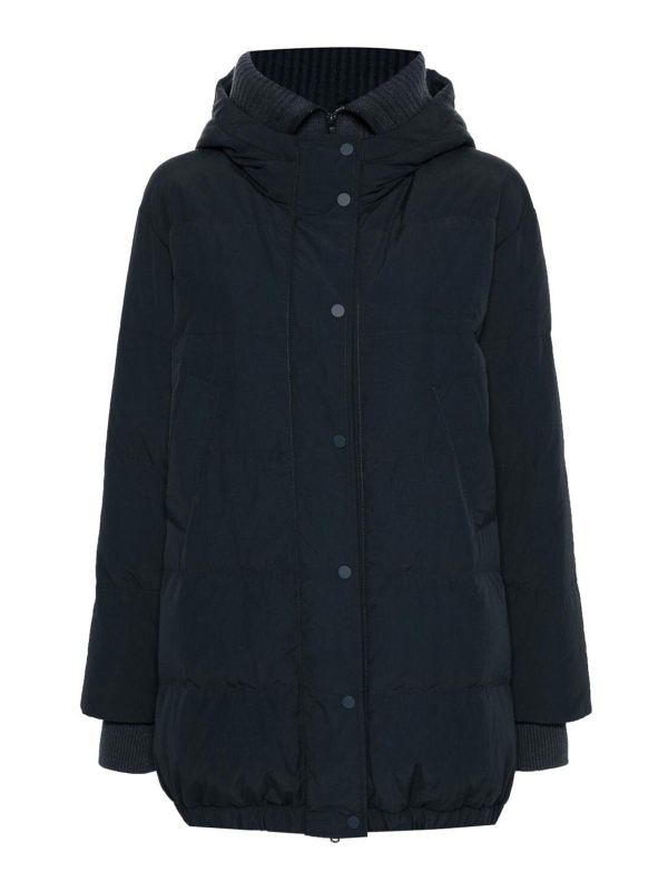 Brunello Cucinelli Blouson Rembourré - Bleu