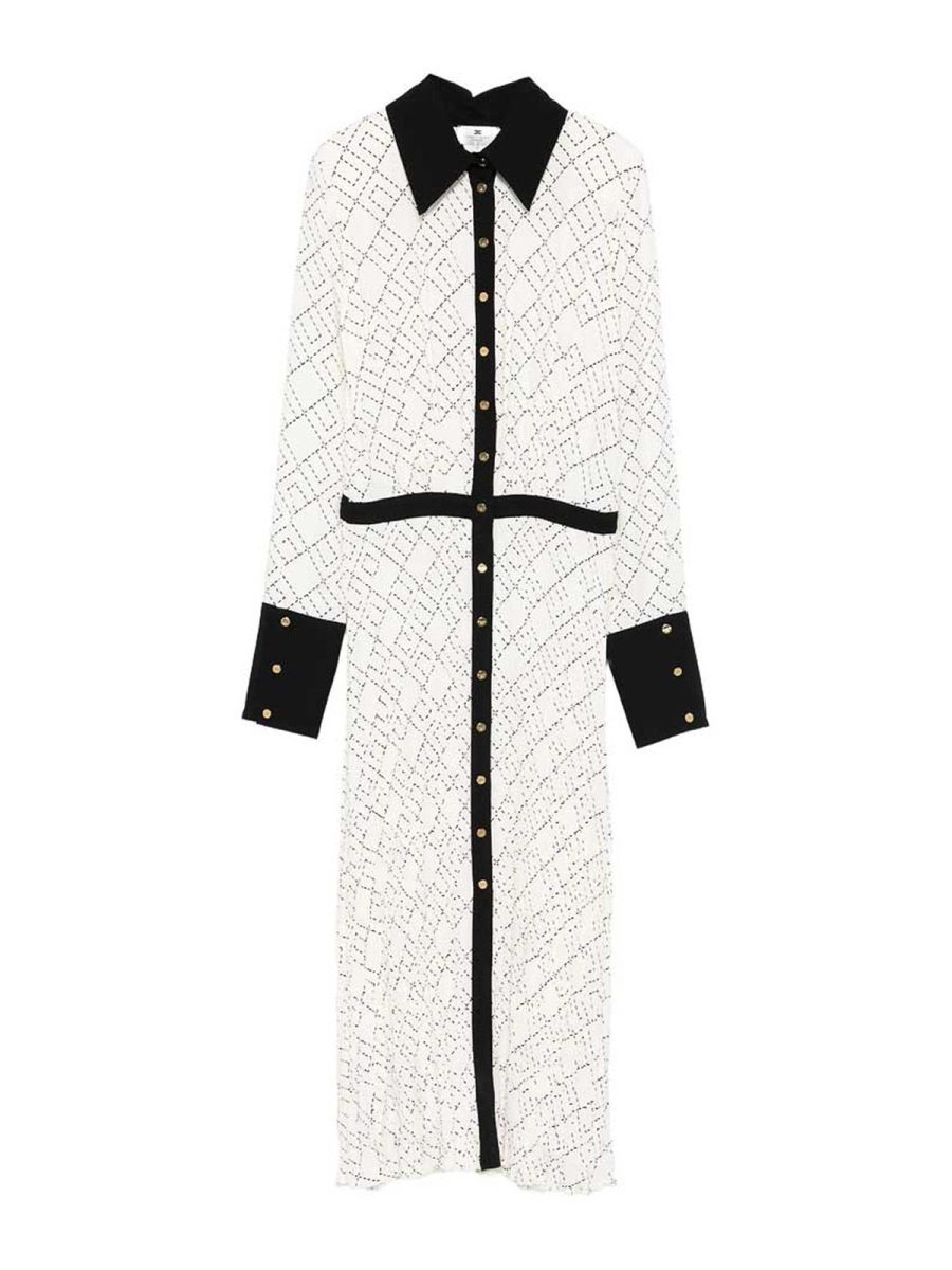 Elisabetta Franchi Maxi Robe - Blanc