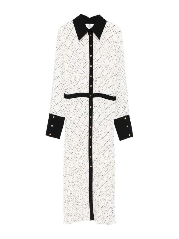 Elisabetta Franchi Maxi Robe - Blanc