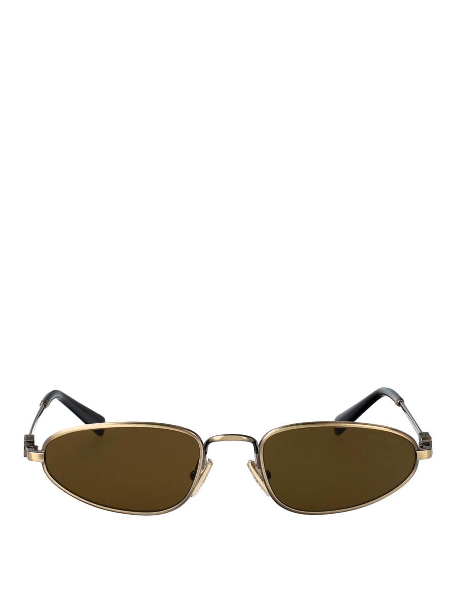Miu Miu Lunettes De Soleil - Or