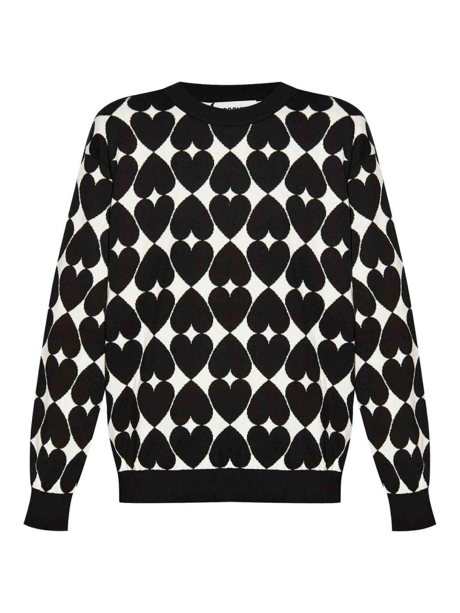 Moschino Pull Col Bateau - Noir