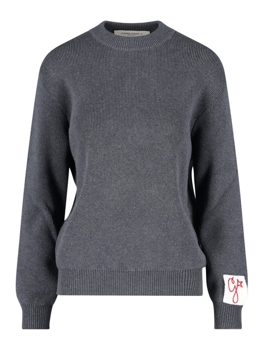 Golden Goose Pull Col Rond - Gris
