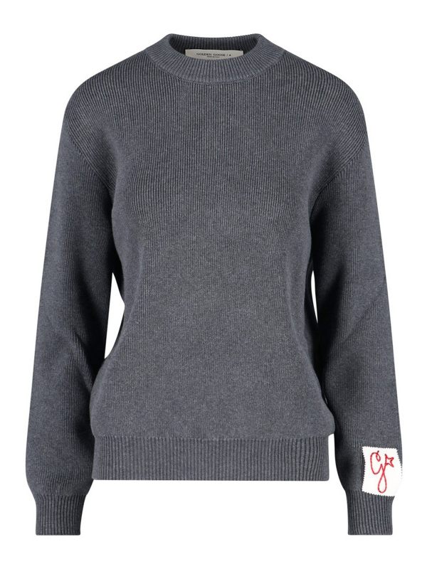 Golden Goose Pull Col Rond - Gris