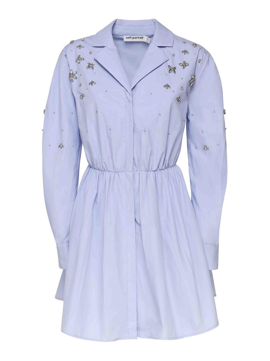 Self Portrait Robe Courte - Bleu