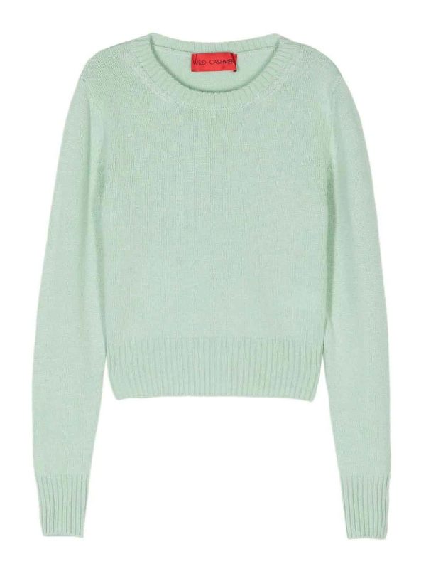 Wild Cashmere Pull Col Rond - Vert
