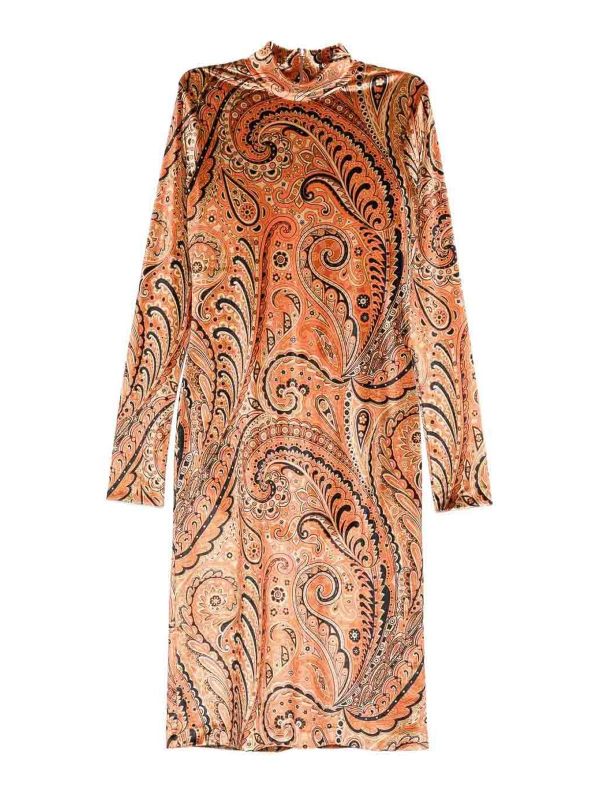 Etro Robe Au Genou - Orange