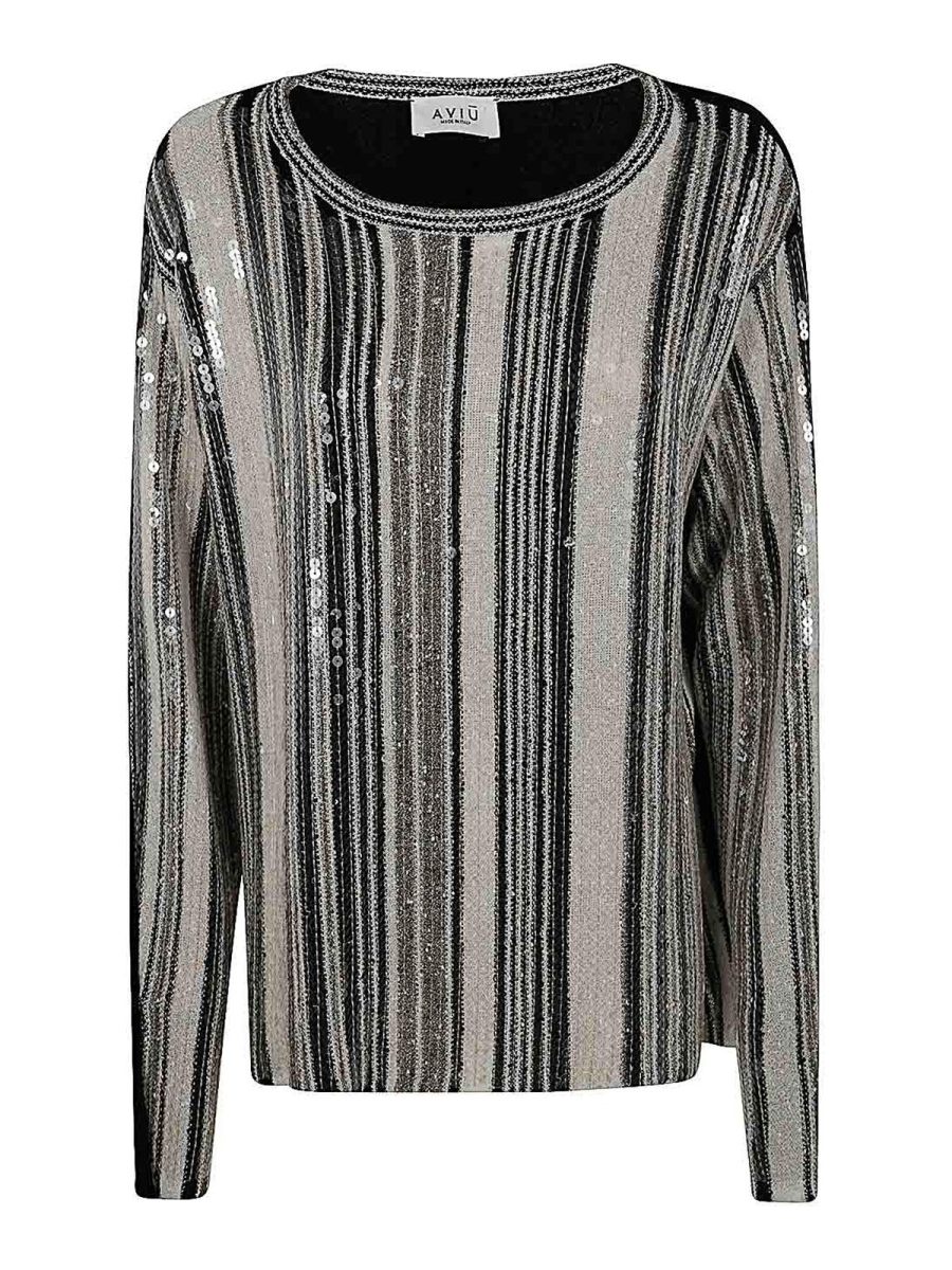 Aviu' Pull Col Rond - Multicolore
