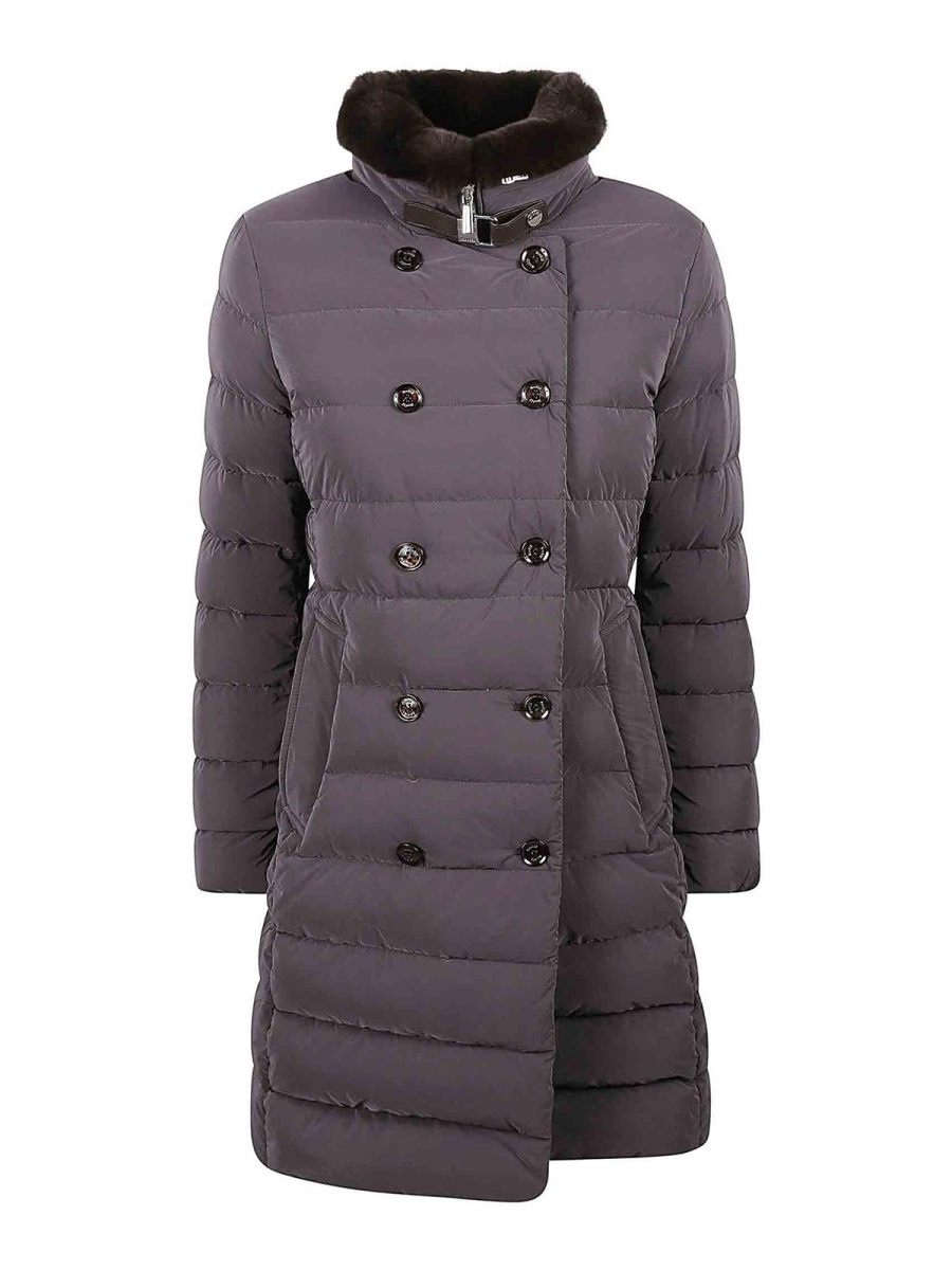 Moorer Manteau Au Genou - Marron