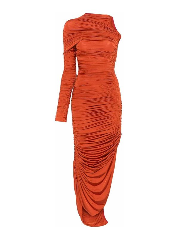Mugler Robe Au Genou - Marron