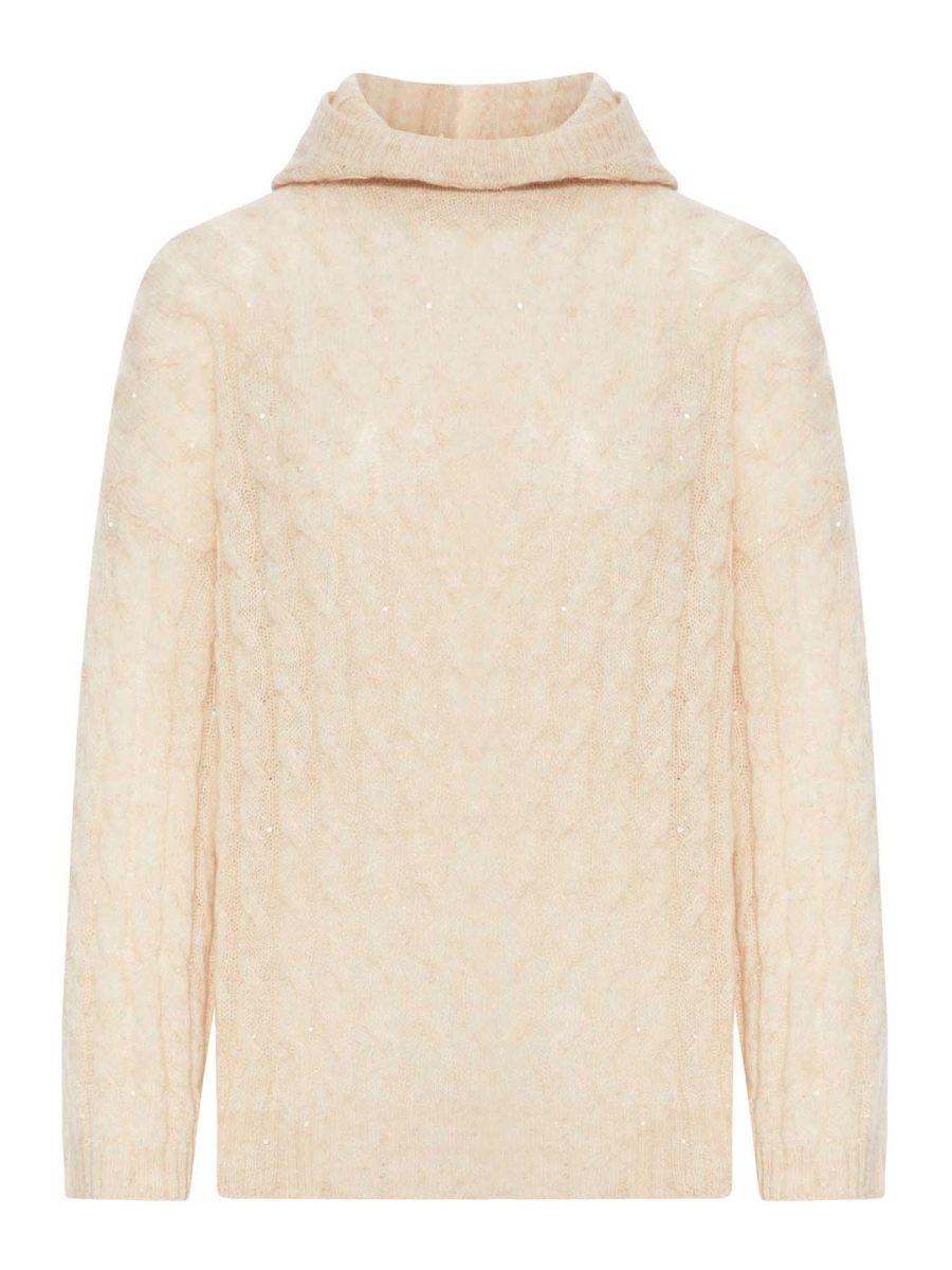 Brunello Cucinelli Pull Col Rond - Couleur Chair