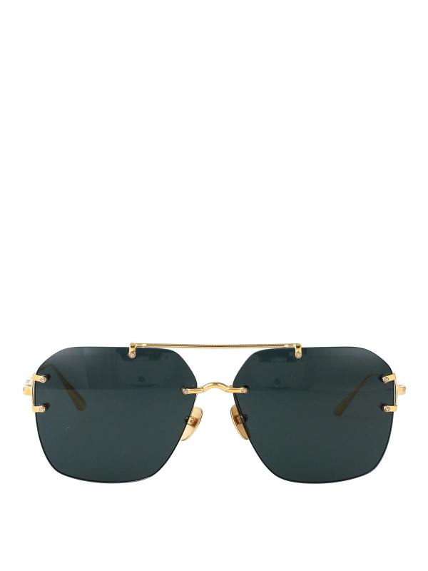 Linda Farrow Lunettes De Soleil - Or