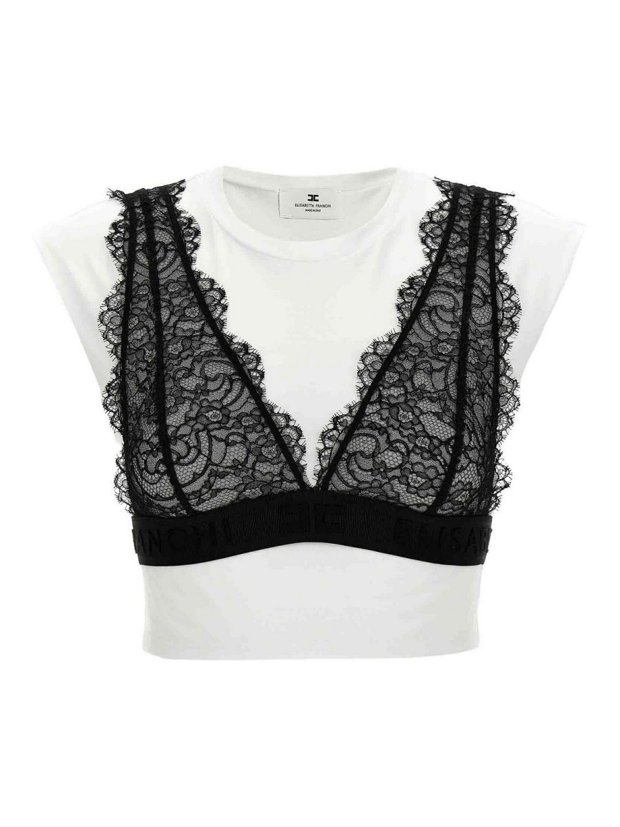 Elisabetta Franchi T-Shirt - Blanc