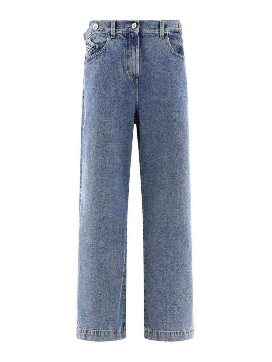 The Attico Jean Bootcut - Bleu